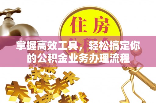 当雄掌握高效工具，轻松搞定你的公积金业务办理流程